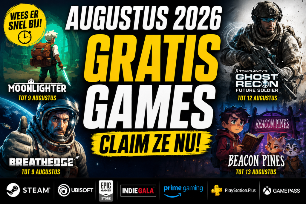 Deze games kun je in augustus 2026 gratis claimen